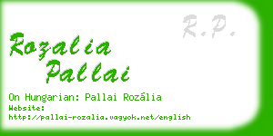 rozalia pallai business card